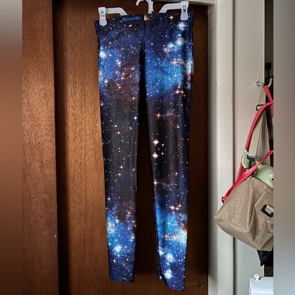 Original Blackmilk Galaxy Print Leggings rare 2012 size L NWOT